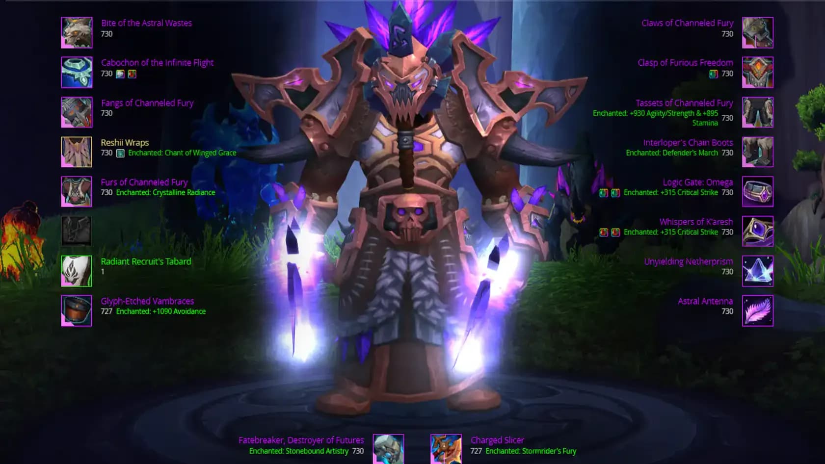 Wow TWW 11.2.5 Enhancement shaman Bis Gear