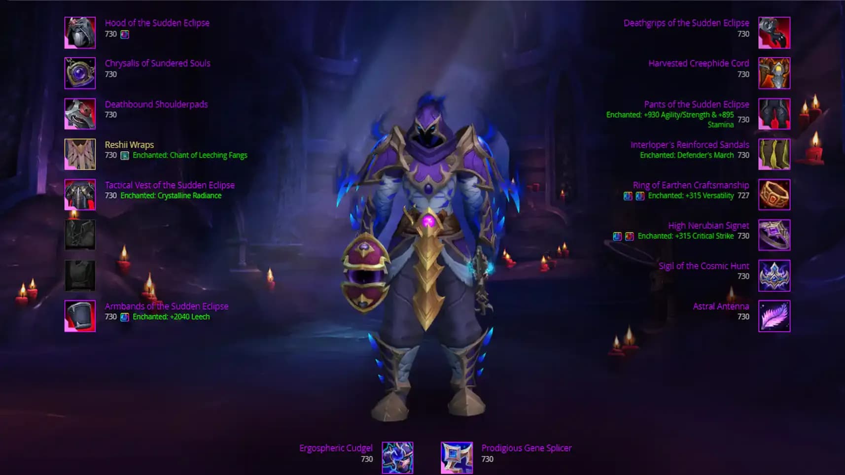 WoW TWW 11.2.5 Subtlety Rogue Bis Gear