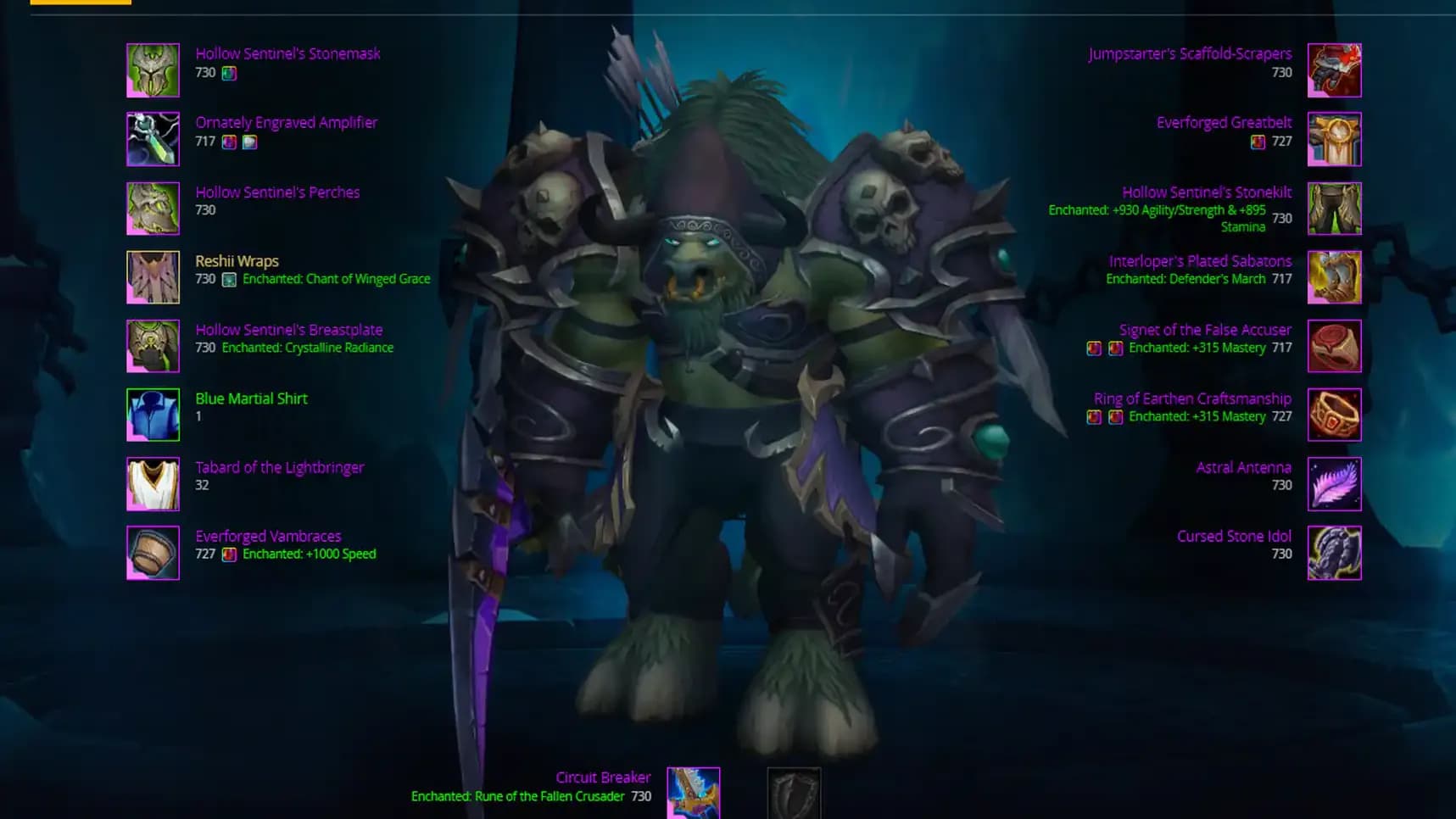 Wow TWW 11.2.5 Unholy DK Bis Gear