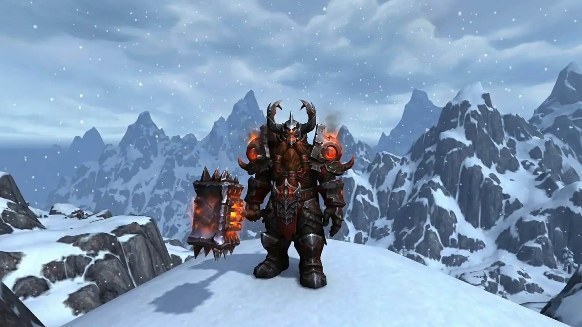 Sanctified Ymirjar Lord's Battlegear (25 Heroic Recolor): Dark Midnight Transmog Set WoW Warrior